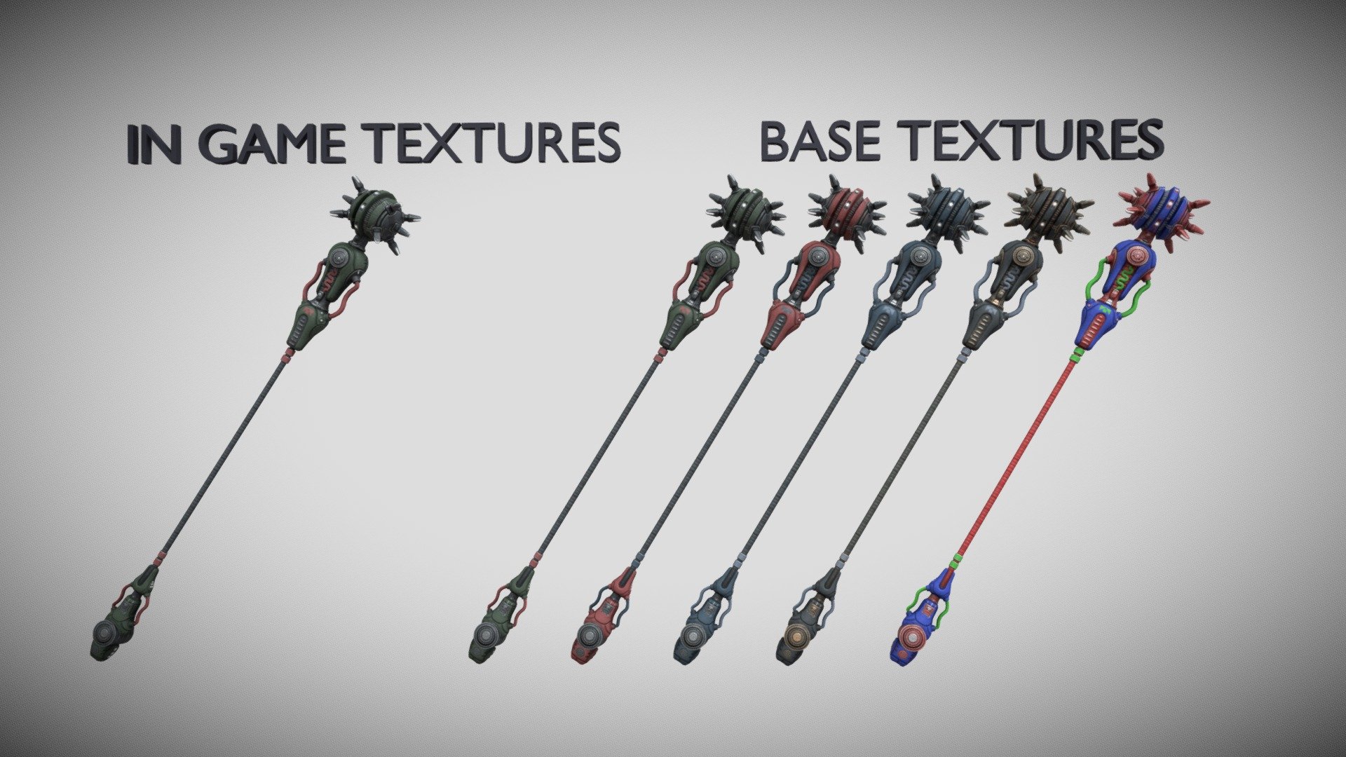 Warframe Tennogen Bonkhurr Staff 3D model by travellingmerchant