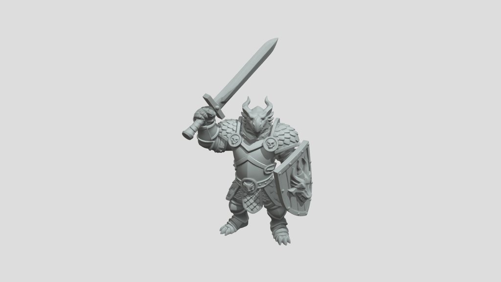 Dragon Warrior Miniature STL | Dragonkin…
