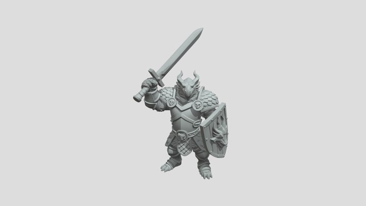 Dragon Warrior Miniature STL | Dragonkin…