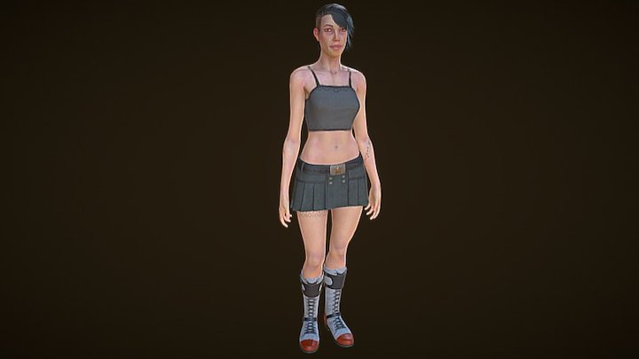 RockerGirl 3D Model
