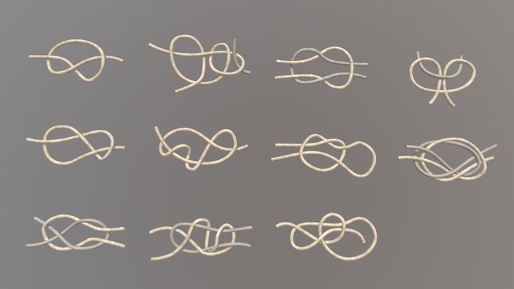 Strong Rope Knot 1 3D Model