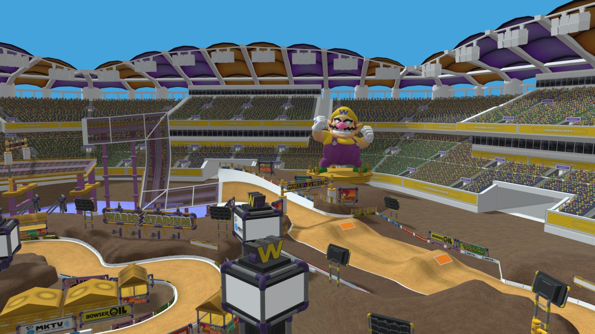 Wii U - Mario Kart 8 - DS Wario Stadium - Download Free 3D model by H ...