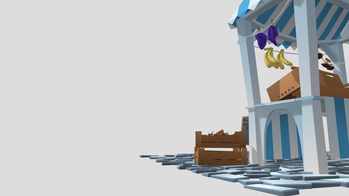 market stall 3D Model