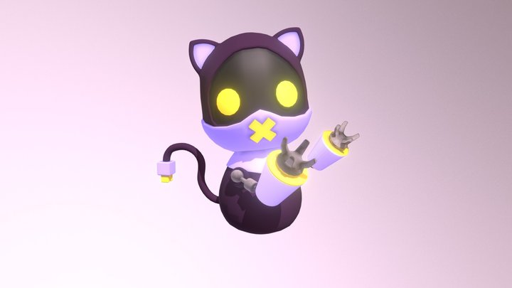 Robot Cat Nyan Nyan 3D Model