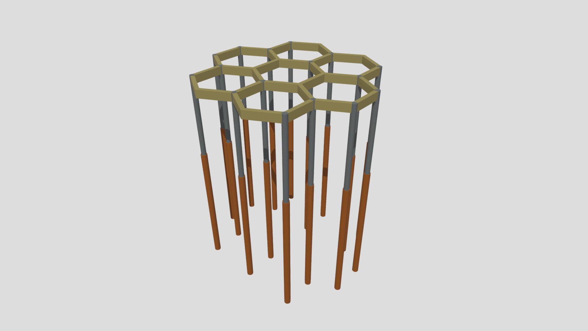 PAV - Revitalização - Estrutural (Pergolado)_3D
