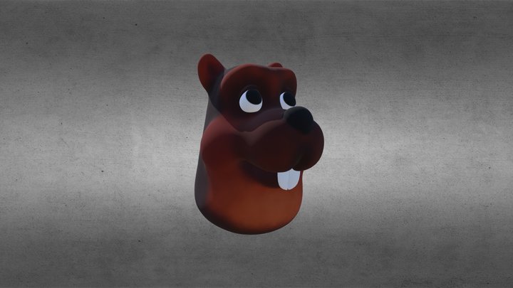 Funny Beaver 3D Model