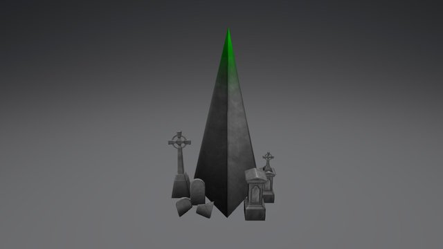 Tombstone Set 3D Model