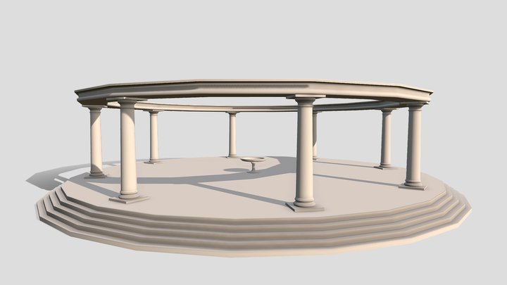 CGT 116 Assignment 3, Doric Pillars Environment 3D Model