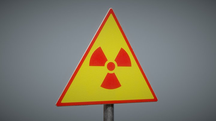 Game-ready Radioactivity sign 3D Model