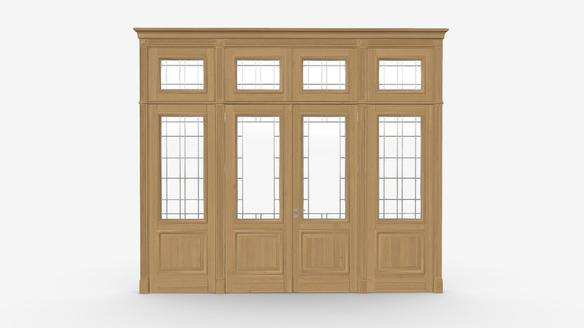 Classic door with glass quad 02 Buy Royalty Free 3D model by HQ3DMOD (AivisAstics) [546e9d6