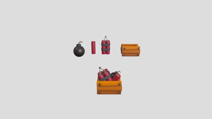 Crate TNT 3D Model