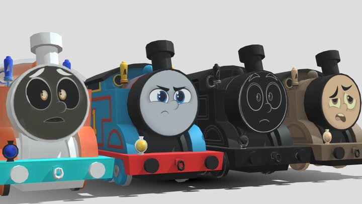 Filters is scared normal AEG Thomas is angry. 3D Model