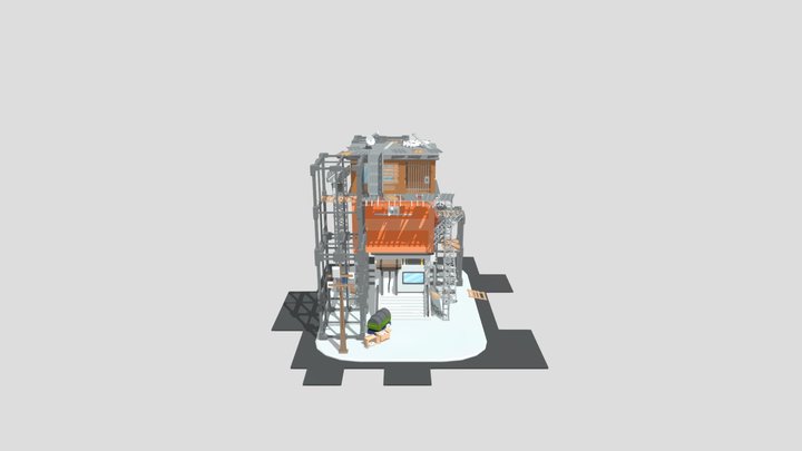 Cyberpunk Diorama 3D Model