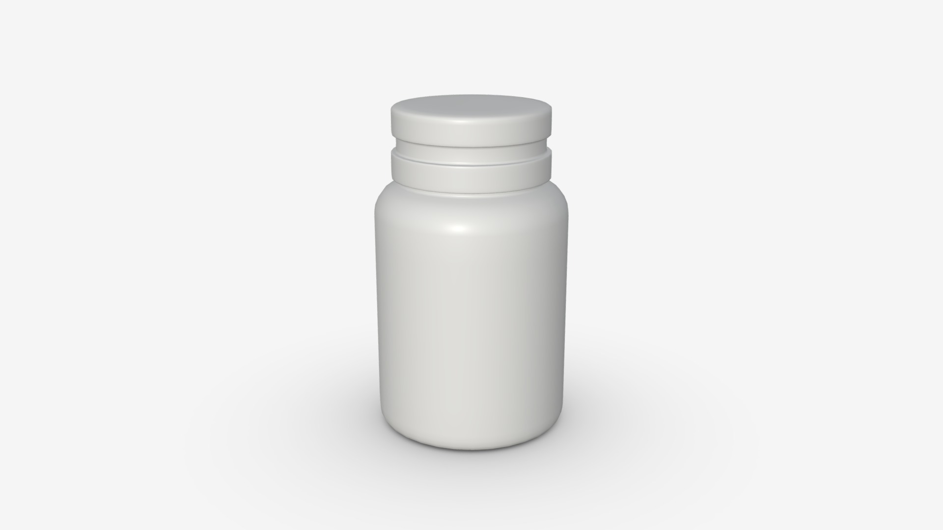 3D model plastic bottle - This is a 3D model of the plastic bottle. The 3D model is about a white cylindrical container.