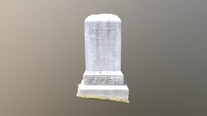 Oakland Headstone: Lena Kalish 3D Model