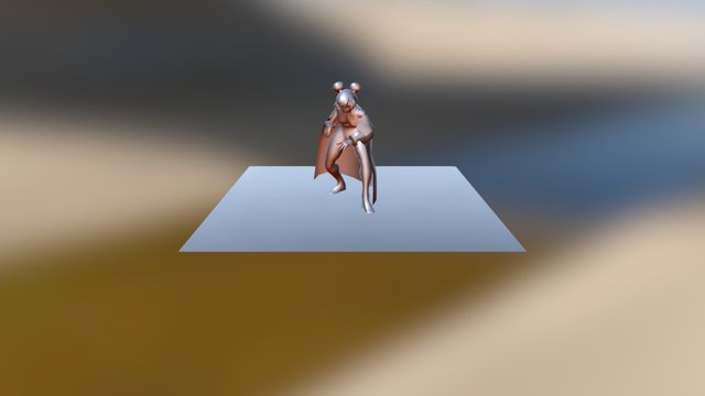 Lil Sparta Uppercut With Cape 3D Model