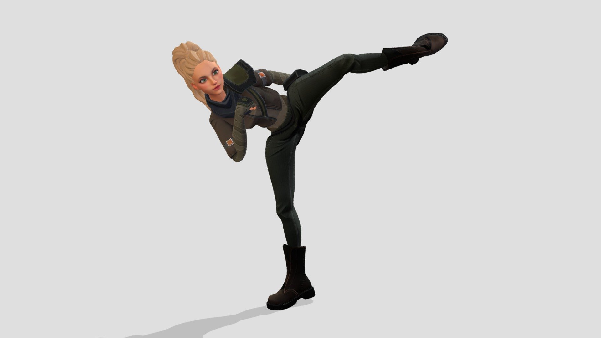 Combat Roundhouse Kick 3D model by moveai [54741b8] Sketchfab