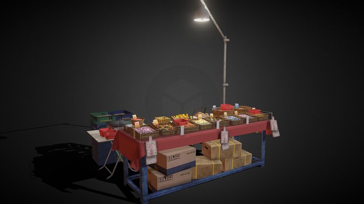 Raohe Candy Vendors 3D Model