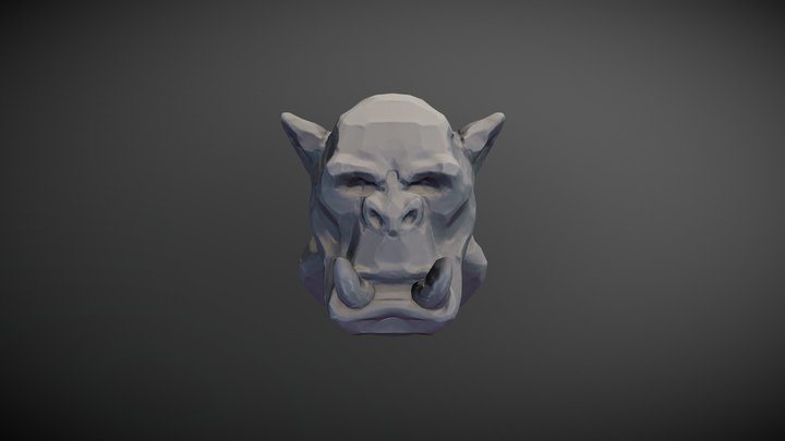 Orc Statue 3D Model