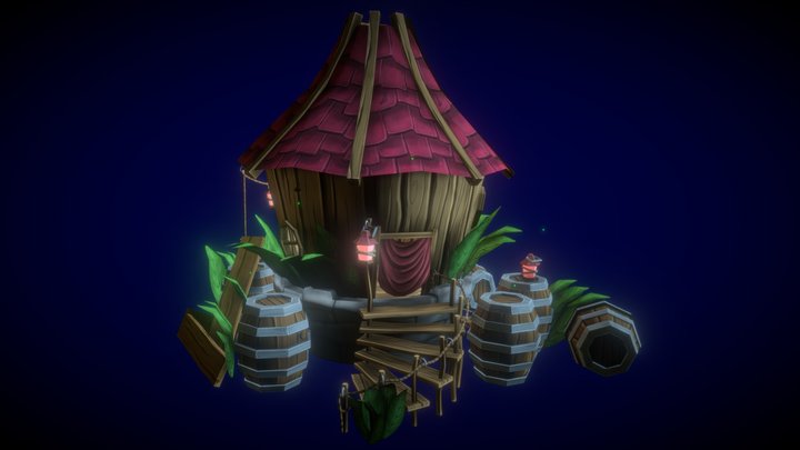 Fishing Hut 3D Model