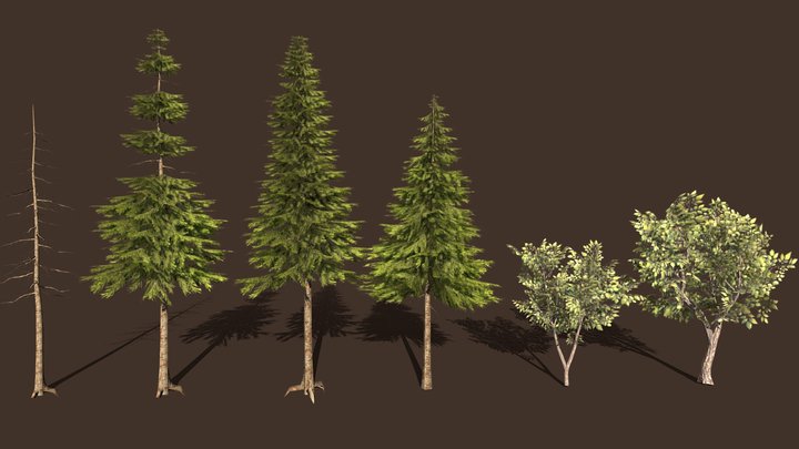 Stylized Trees - LowPoly Asset 3D Model