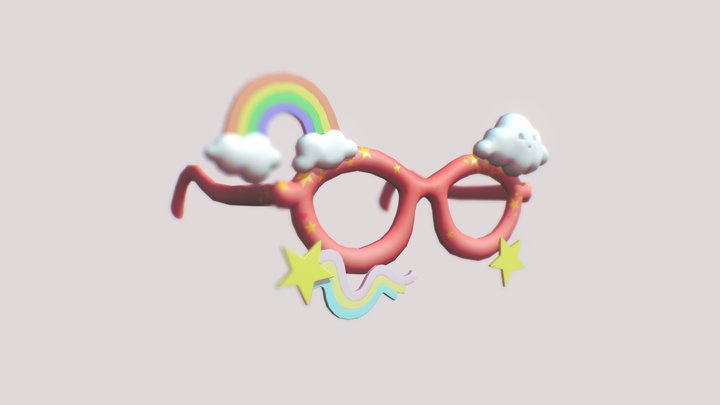 Starts and Rainbows Glasses 3D Model