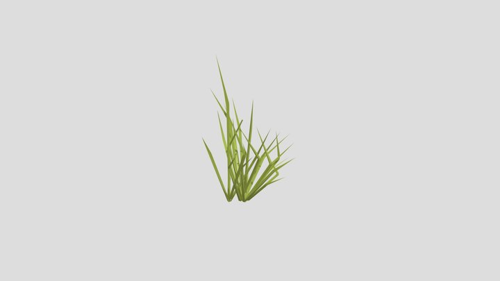 Autumn lowpoly grass 3D Model