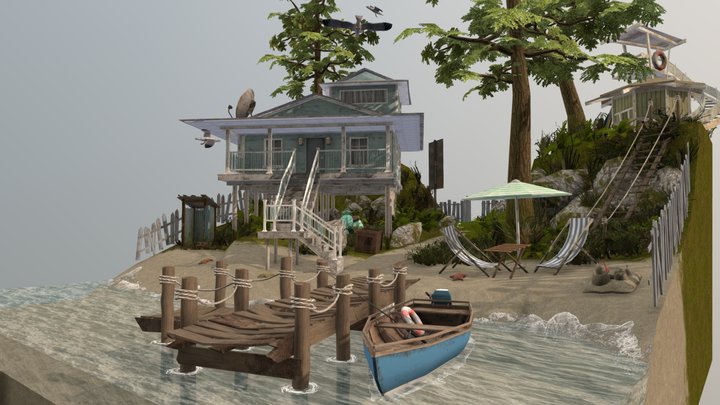 DAE Diorama - By the ocean 3D Model