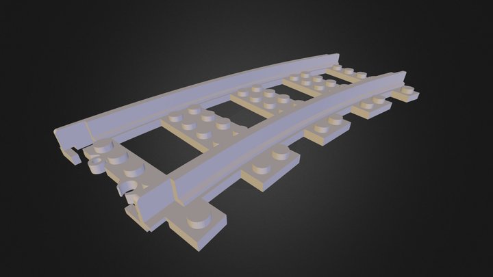 Lego train tracks 3D Model