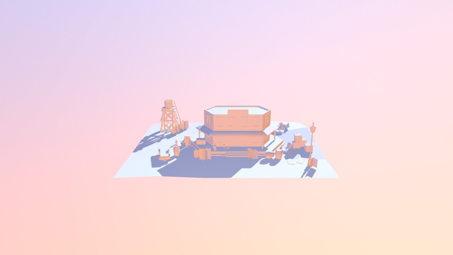 Wild West Scene Upload - 3D model by enuberoo [547b237] - Sketchfab