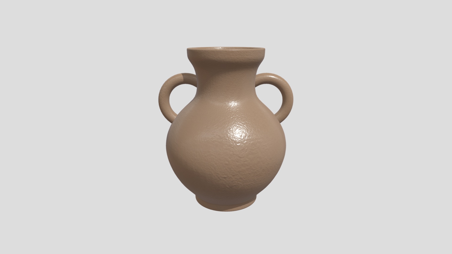 3D model Vase - This is a 3D model of the Vase. The 3D model is about a brown ceramic vase.