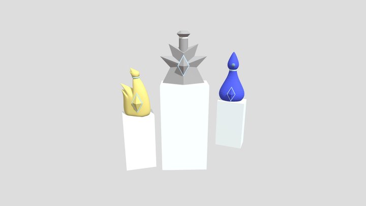 Diamond Bottles 3D Model