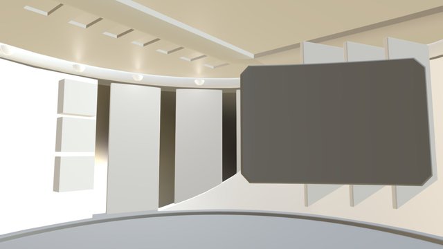 201408 News Room (TV station work) 3D Model