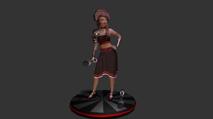 Own Overwatch Character - Elayne Kāne 3D Model