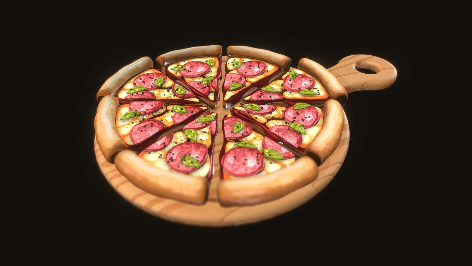 Pizza - 3D model by Mostafa Fahmy (@msgfddfg) [5483e53] - Sketchfab