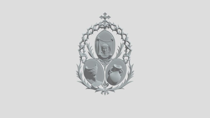 Christ Chalice and Pitcher Medallions 3D Model