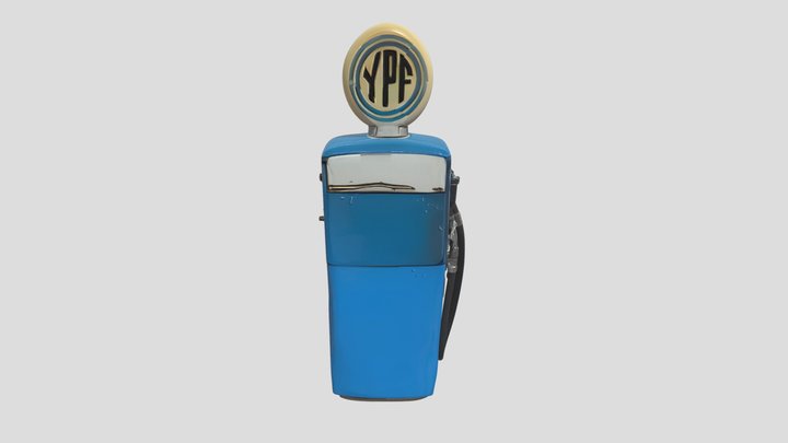 Vintage Gas Pump 3d Model V2 – Gratis 3D-model STL