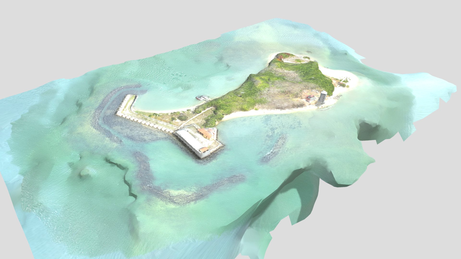 Isla Draga, Bahía de Cartagena, Colombia - 3D model by JRodMedia ...