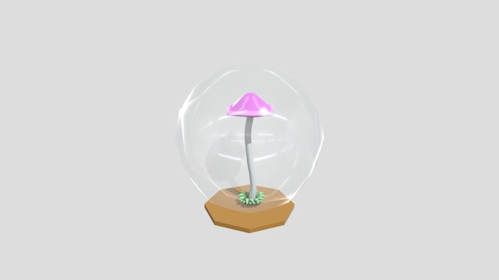 Globe With Mushroom 3D Model