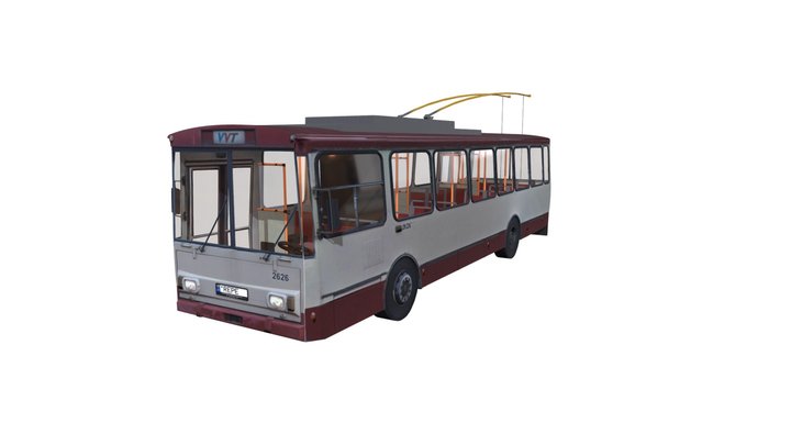 Soviet Trolleybus 3D Model