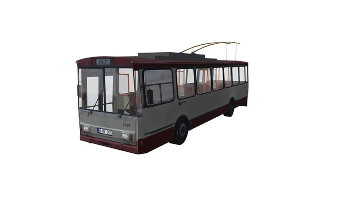 Soviet Trolleybus 3D Model