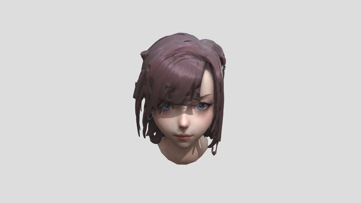 ANIME WOMAN HEAD 3D Model