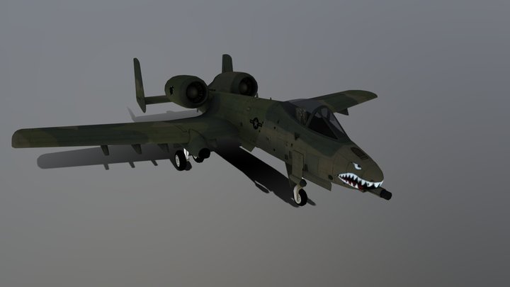 A-10A Thunderbolt II – Modelo 3D gratuito STL