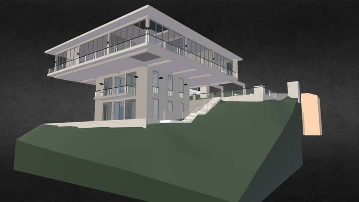 Architecture House Cantilever 3D Model