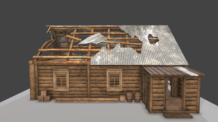 0ld_wood_house 3D Model