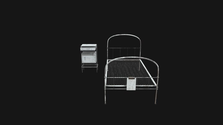 Hospital bed 3D Model