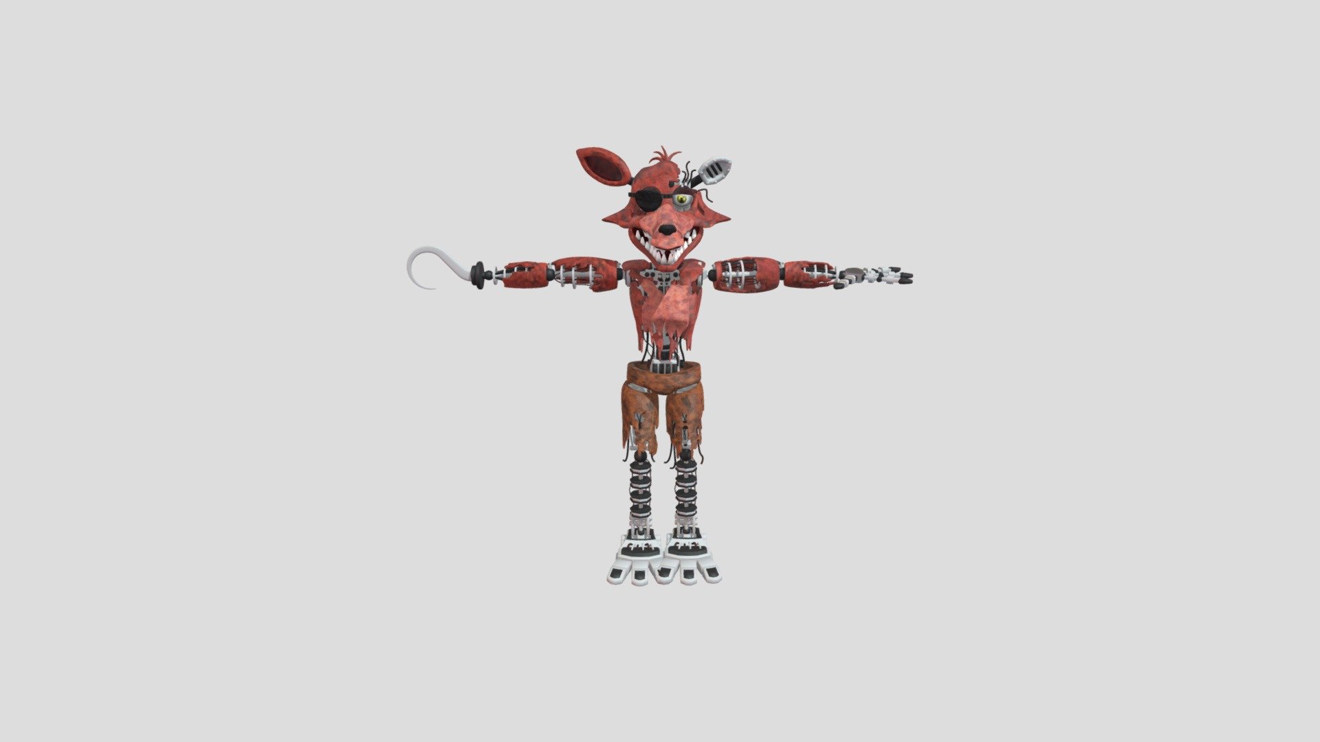Withered Foxy V2 Full body render [FNaF Blender] by TRAWERT