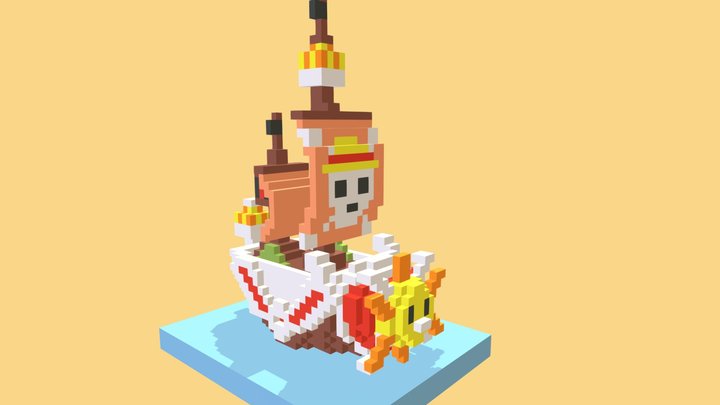 Voxelart Nanoblock One Piece Thousand Sunny 3D Model
