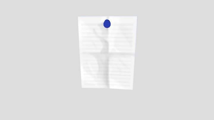 Pinned Paper (Screwdriver) 3D Model