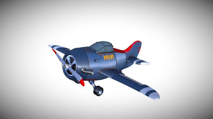 Stylized Airplane 3D Model